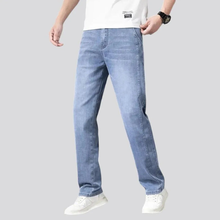 High-waist lyocell jeans for men