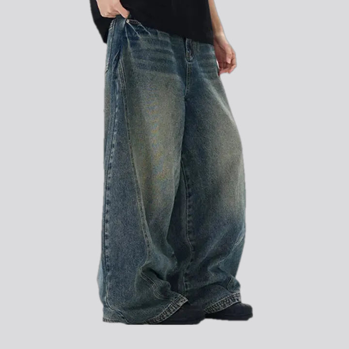 Retro faded men's jeans