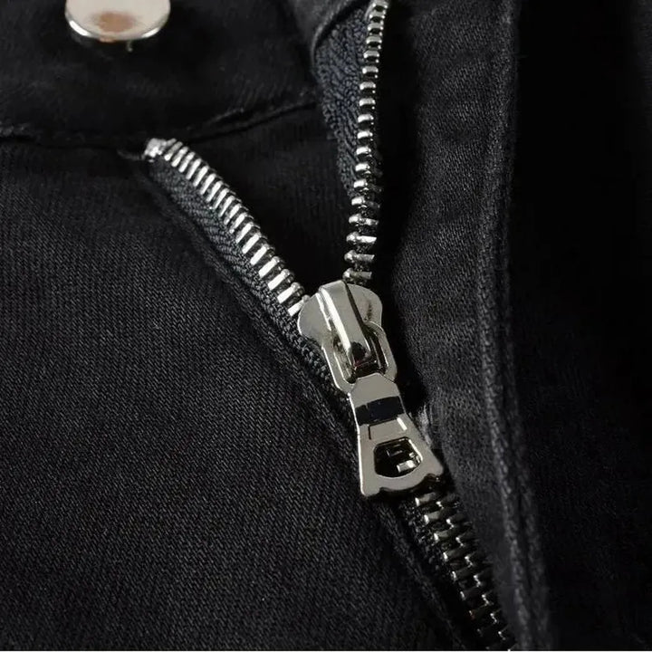 Frayed y2k jeans
 for men