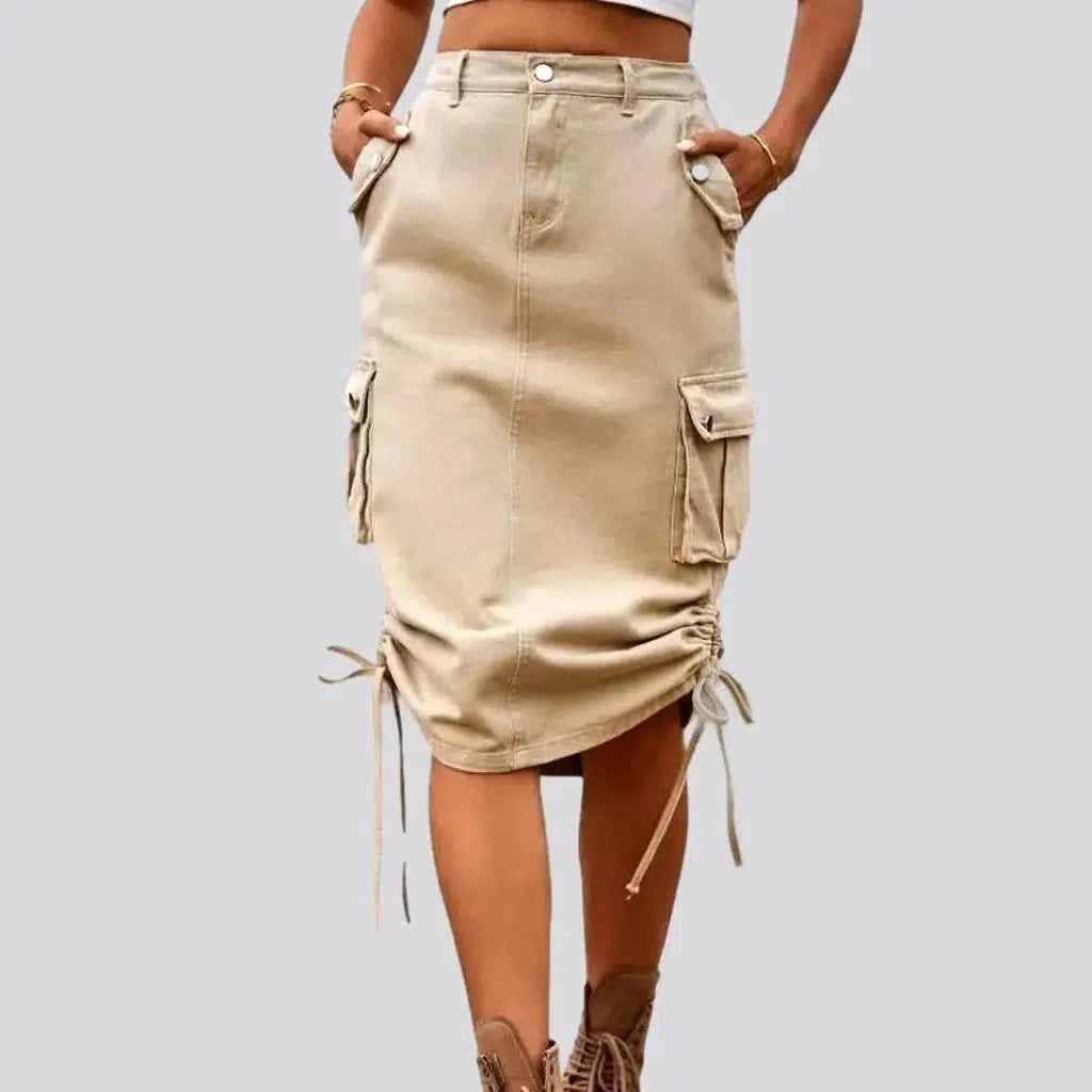 High-waist cargo jeans skirt for ladies | Jeans4you.shop