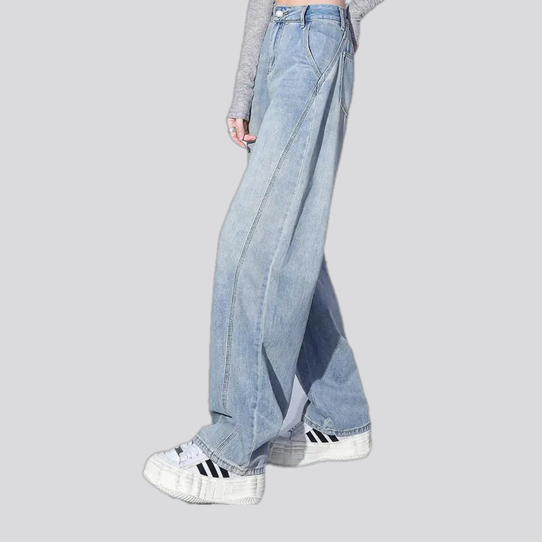 Lightweight wide fit jeans for ladies