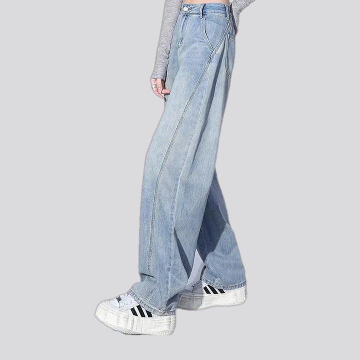 Lightweight wide fit jeans for ladies