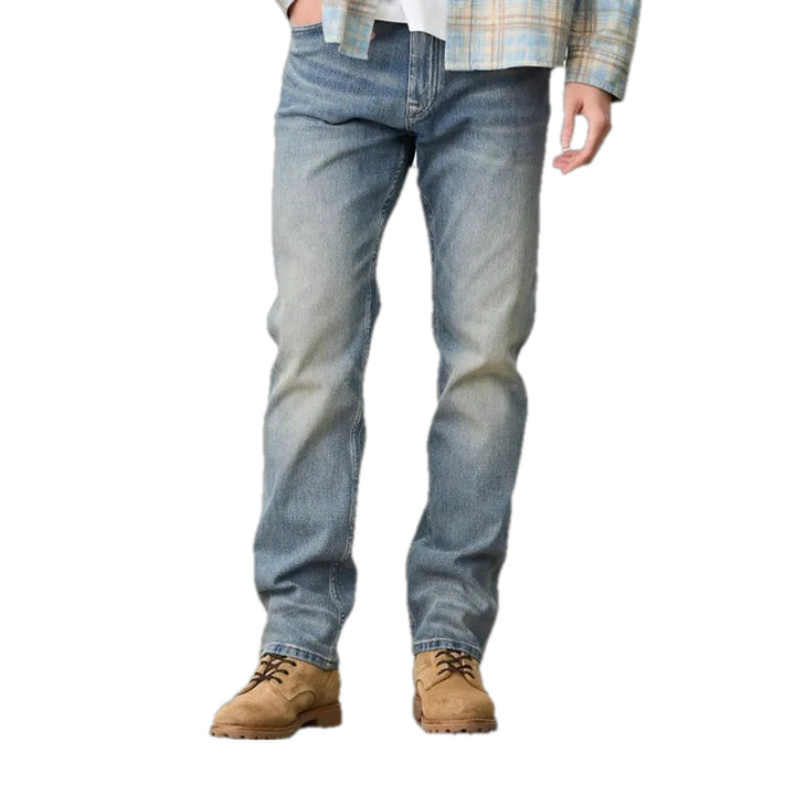 Midweight Stretchable Casual Men's Jeans - Blue