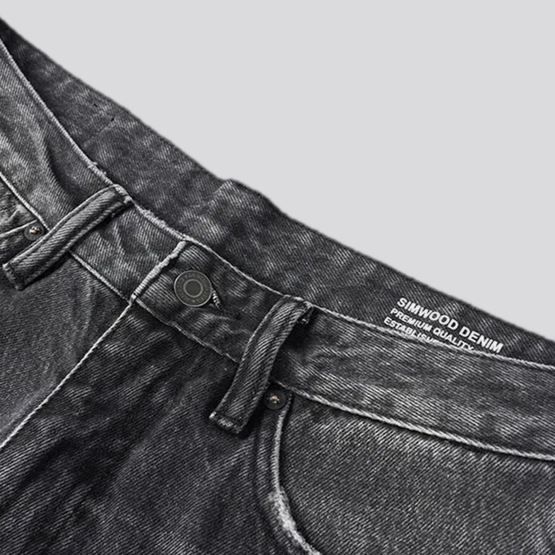 Casual straight stonewashed men's jeans