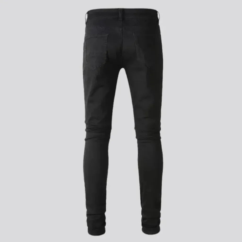 Frayed y2k jeans
 for men